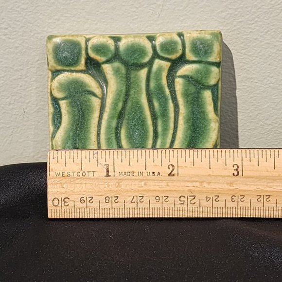 Vintage Pewabic Tile Lotus Design - Picture 3 of 12